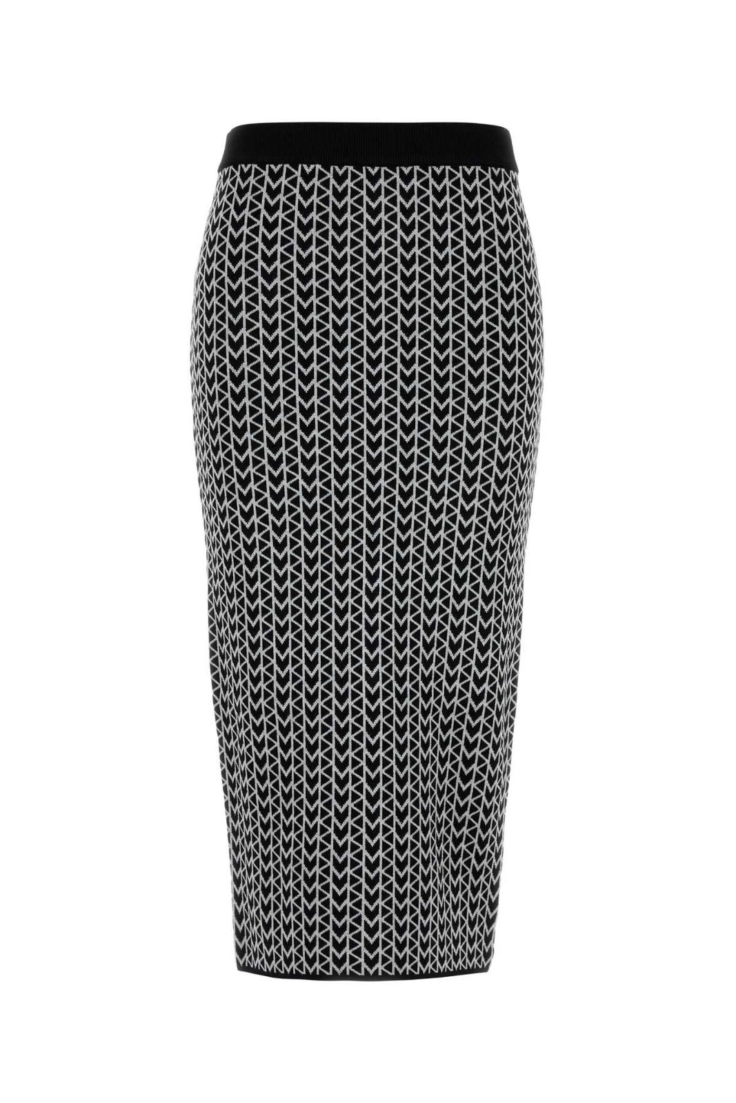 Michael By Michael Kors Mk jacquard midi skirt