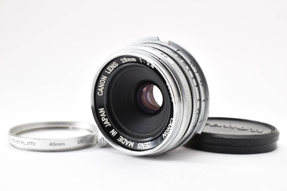 ★美品★ CANON キヤノン 28mm F2.8 Lマウント L39 L-Mアダブター付き #K1081