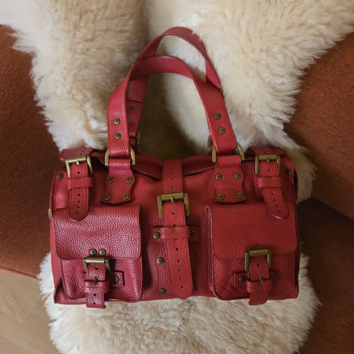 正規品 Mulberry マルベリー ぼっち・ざ・ろっく！ サン(SAN) レッド ヴィンテージ(ヴィンテージ) バッグ