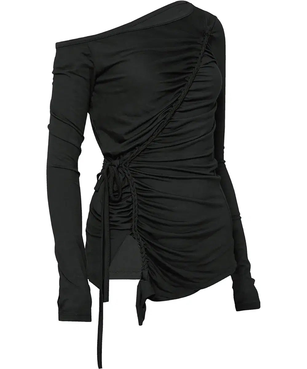 フレアアップ Handmade Twisted One-Shoulder Long Sleeve (FL-117_Black) 6,192円