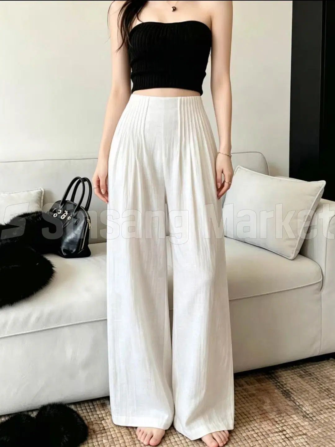 早い発送ダーツ リネン ワイドsl リネンスラックス パンツ