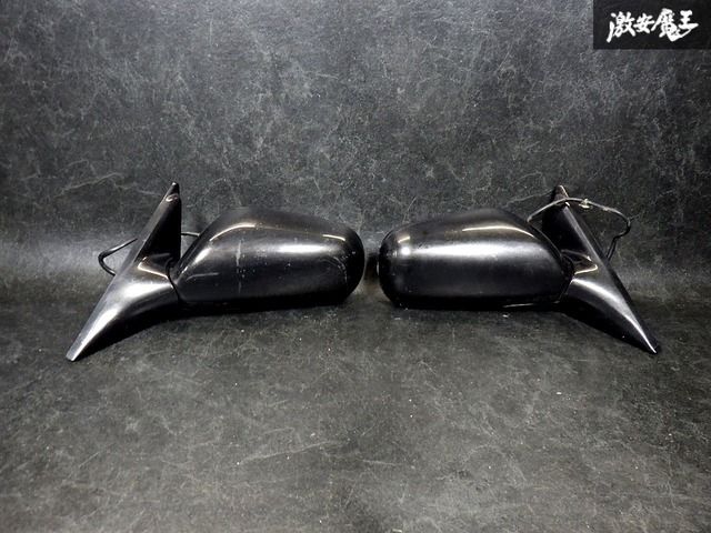 ☆即納☆ 動作OK！日産 純正 S13 シルビア 180SX ドアミラー サイドミラー 3+2ピン 左右セット 黒系 IKI 8109 可倒式 10,021円