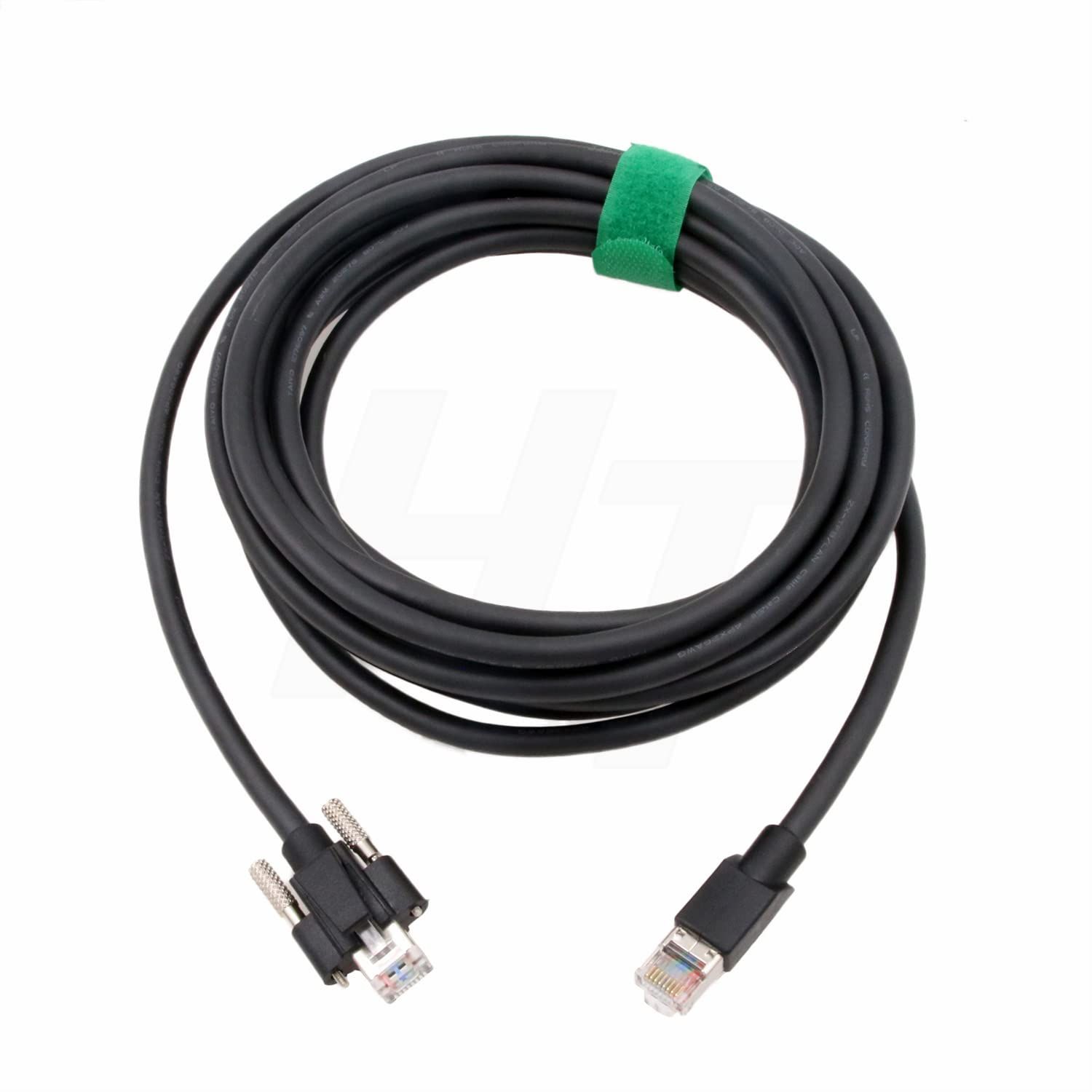 新品 イーサネット GigEケーブル Ponit Grey Basler Jai Dalsa GigEカメラ Cat5e RJ45からロック用 8m
