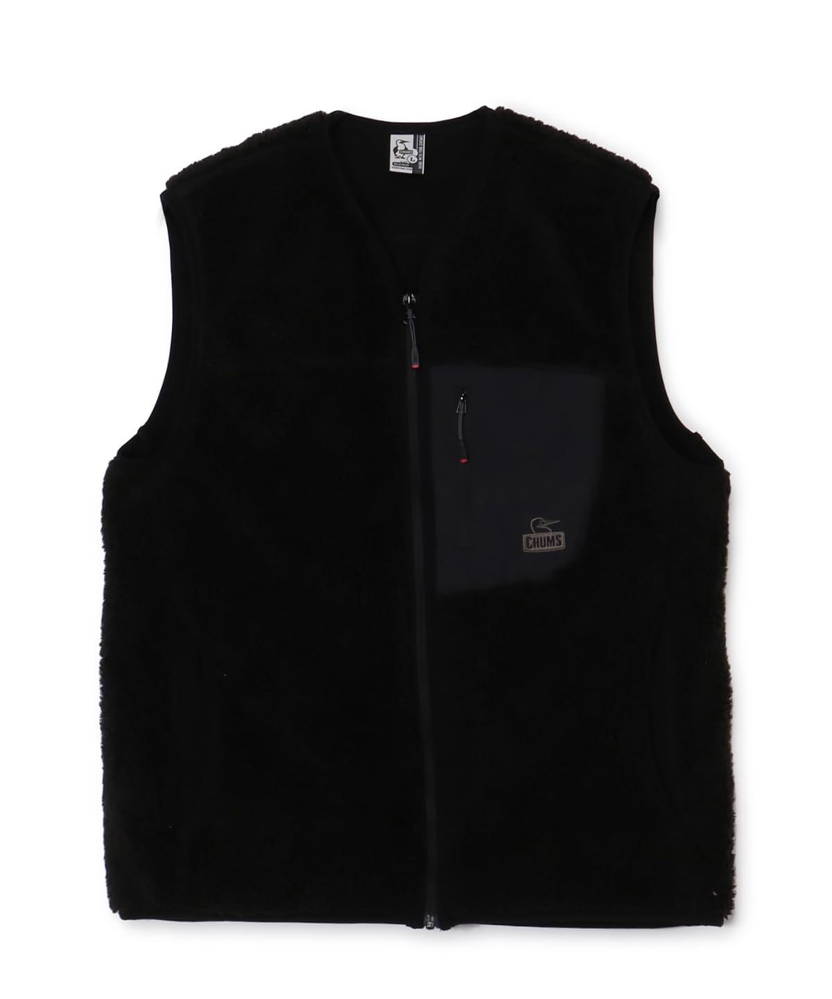 新品 [チャムス] ボンディングフリース ノーカラー ベスト Bonding Fleece No Collar Vest