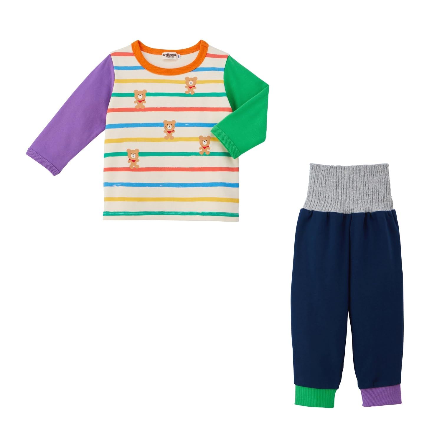 新品 [MIKIHOUSE HOT BISCUITS] [ミキハウス ホットビスケッツ] パジャマ 男の子 女の子 ベビー 子供服 マルチカラー 120cm 70-7332-145