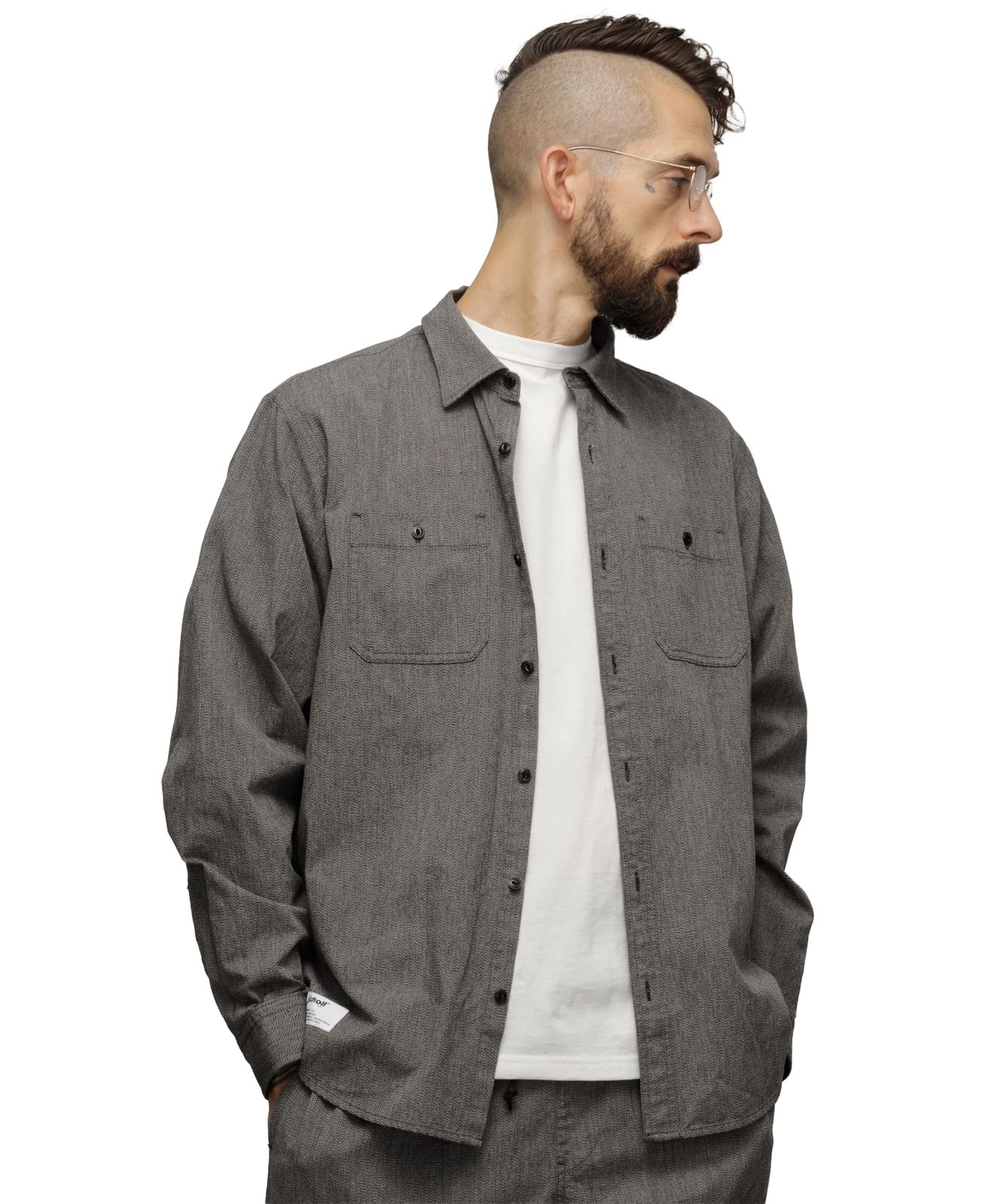 新品 【Schott】【ショット】 COTTON COVERT SHIRT コットン コバート シャツ メンズ L 010 ブラック 782-5920003