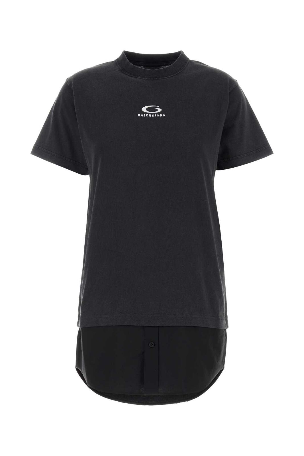 【新品・最安値】Balenciaga Hybrid shirt dress FADED WASHED BLACK/W 正規品 その他 80,190円
