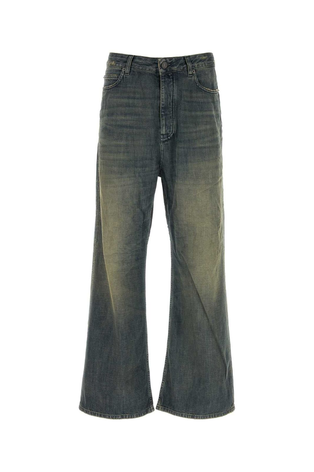 【新品・最安値】Balenciaga Low crotch pants NAVY/GREEN/YELLOW 正規品 スキニーデニム