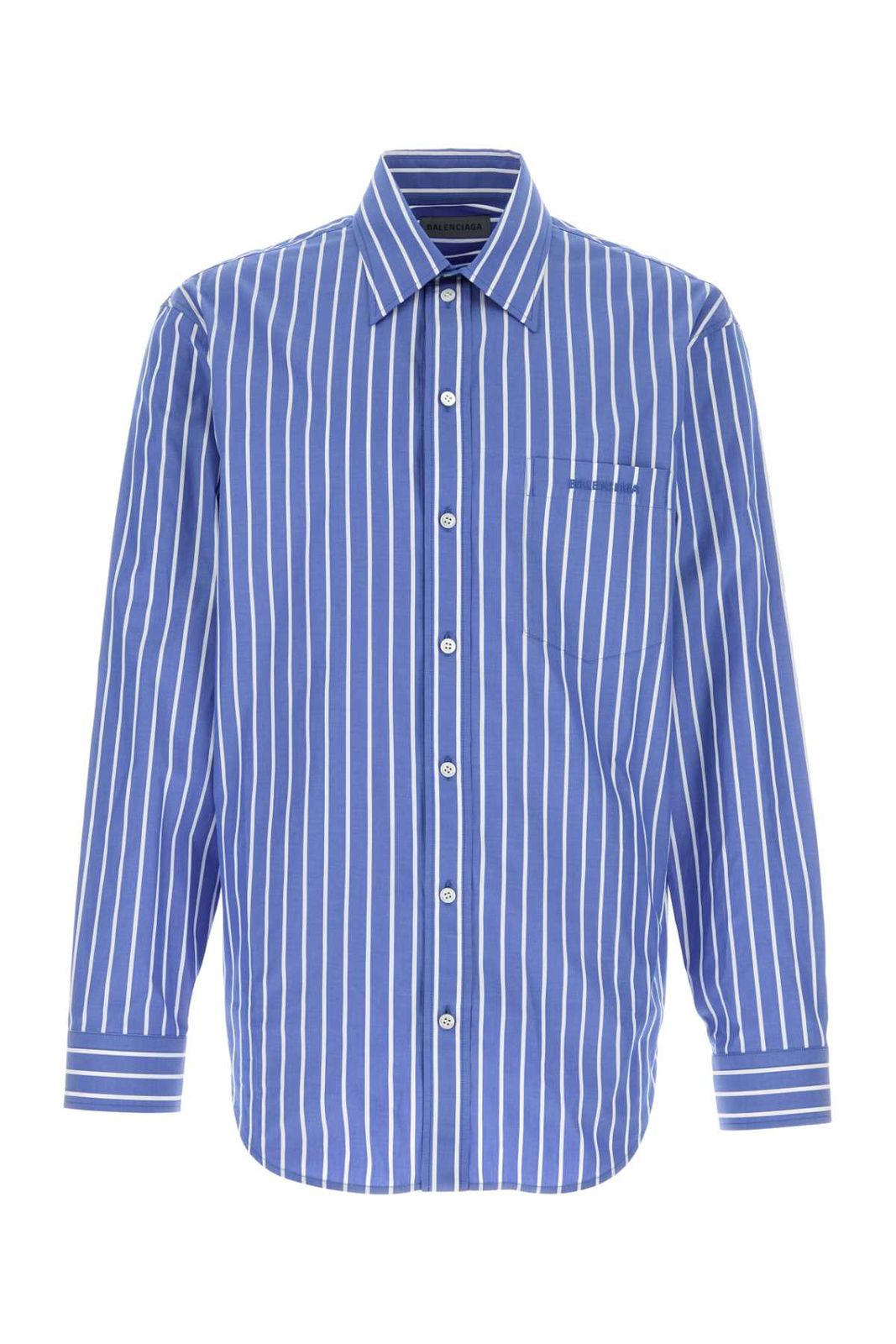 【新品・最安値】Balenciaga Regular fit shirt BLUE/WHITE 正規品 その他