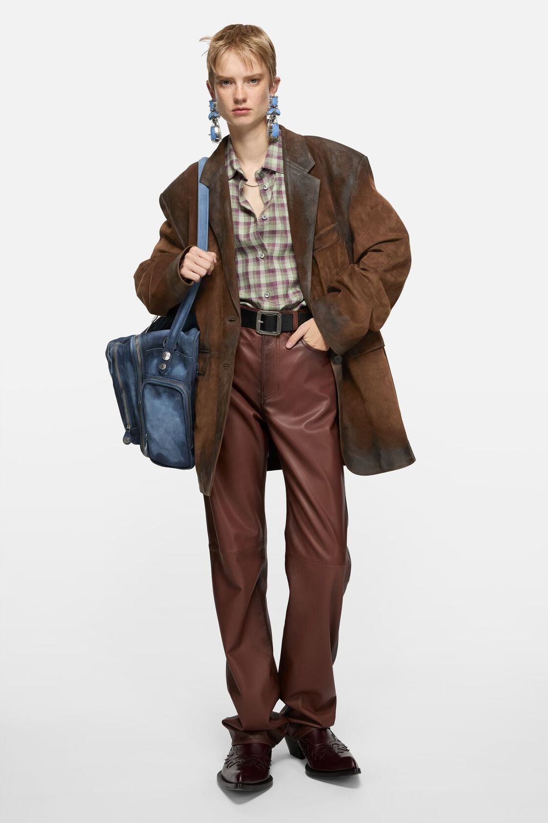 【新品・最安値】Acne Studios Rw-wn-leat000003 COGNACBROWN 正規品 ダッフルコート