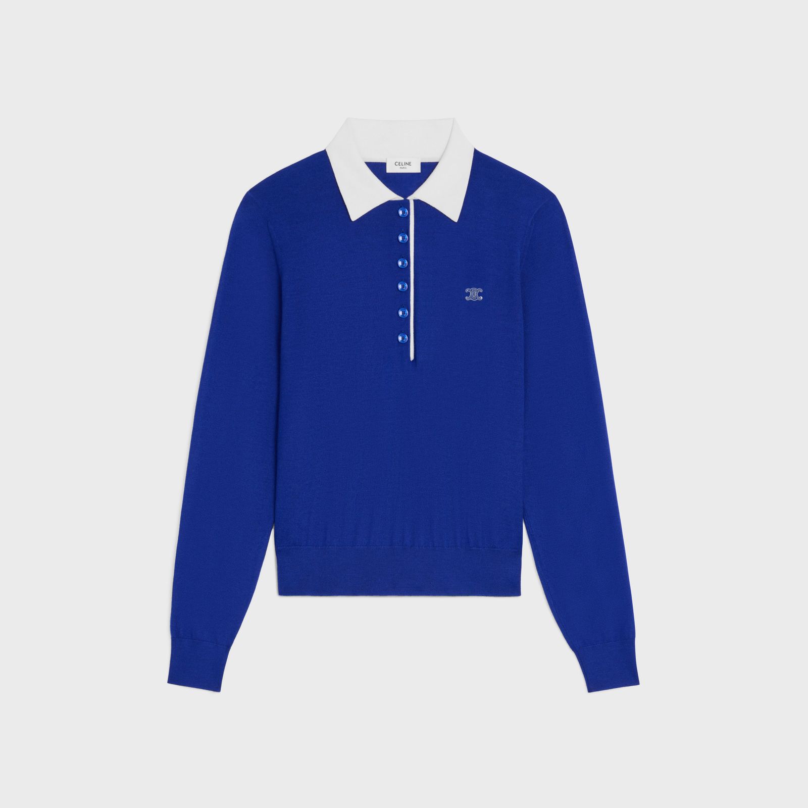 【新品・最安値】Celine Polo sweater ROYALBLUEWHITE 正規品 その他 98,175円