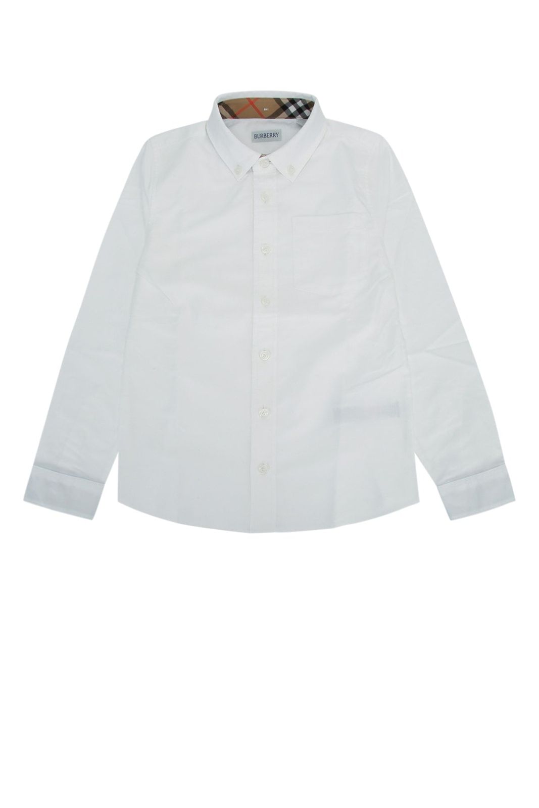 【新品・最安値】Burberry Jr Kb5 owen ls chk tu WHITE 正規品 半袖(Tシャツ)