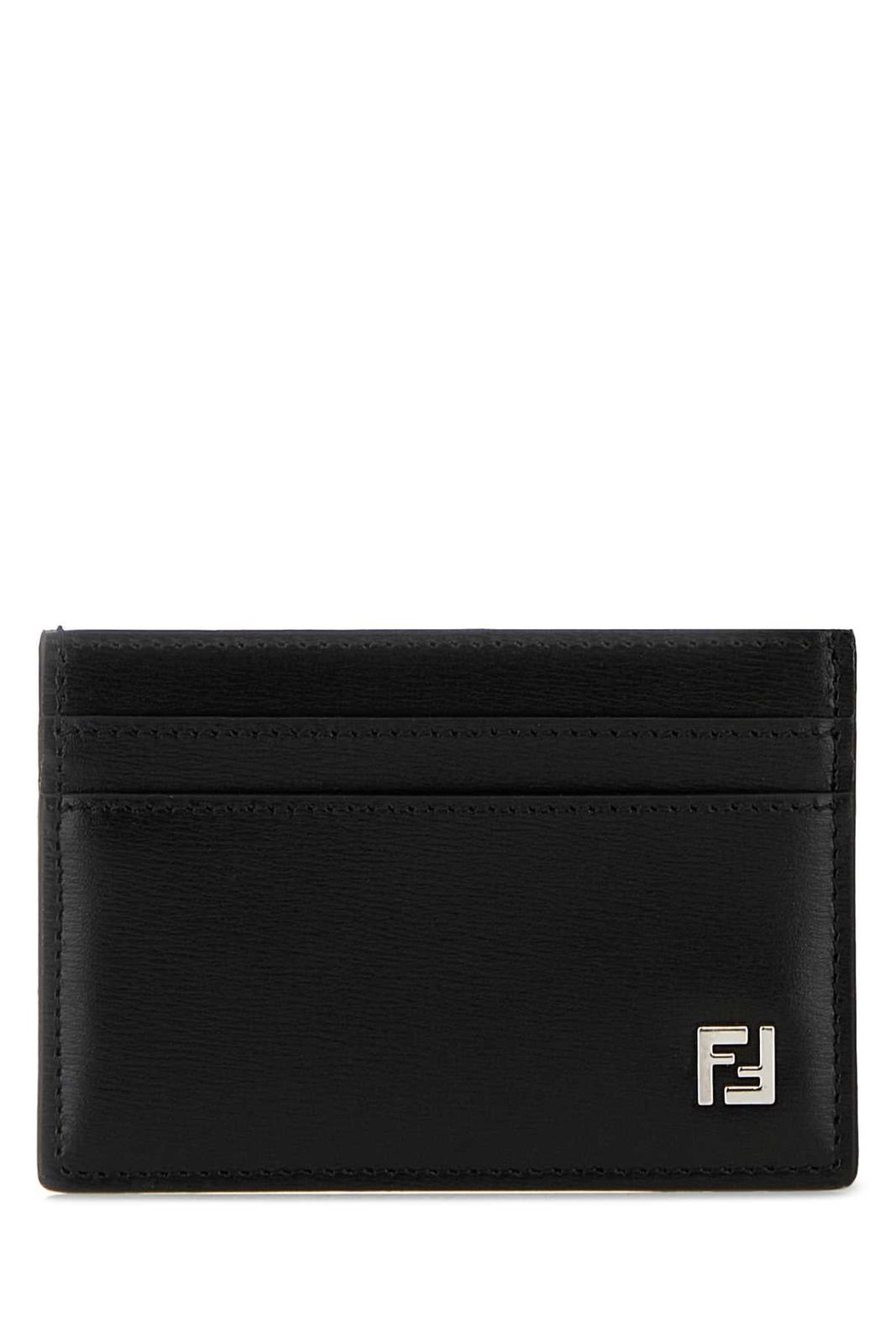 【新品・最安値】Fendi Flat card case vit.palmellato NERO+PALLADIO 正規品 三つ折り財布