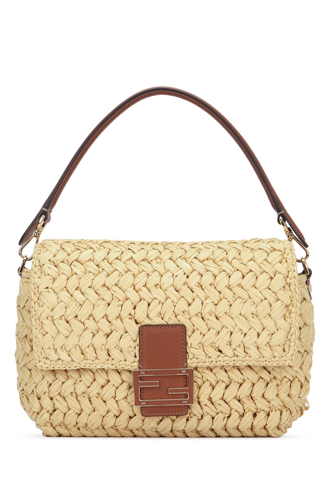 【新品・最安値】Fendi Mamma baguette paglia crochet NATURALE+SELLIER+OS 正規品 ハンドバッグ