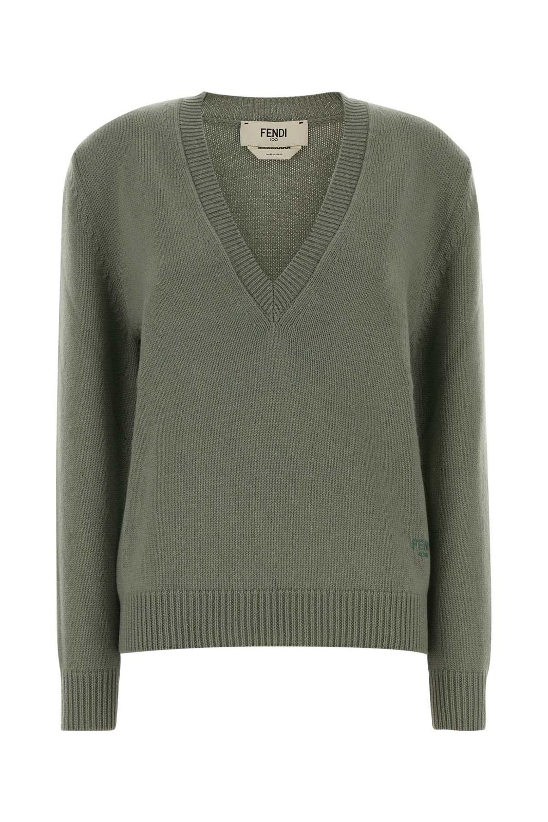 【新品・最安値】Fendi Pull cashmere knit SAGE-25 正規品 ノースリーブ