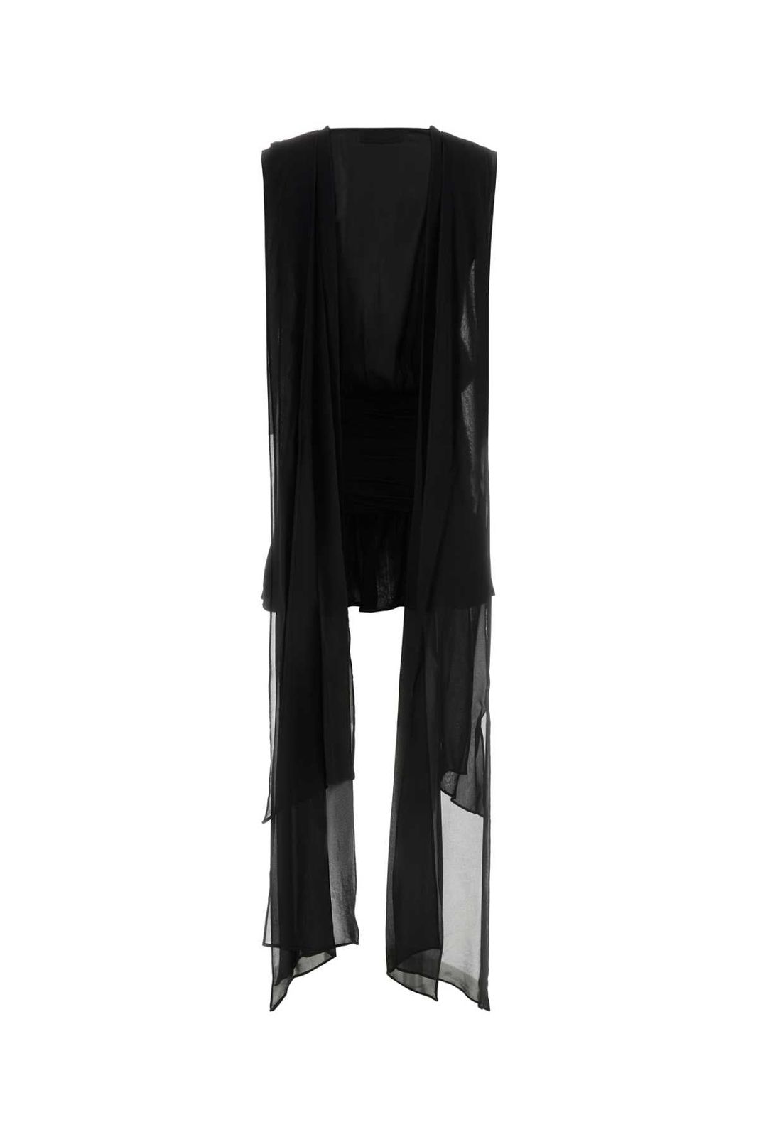 【新品・最安値】Blumarine 2a785a georg dress w/jersey Black 正規品 その他