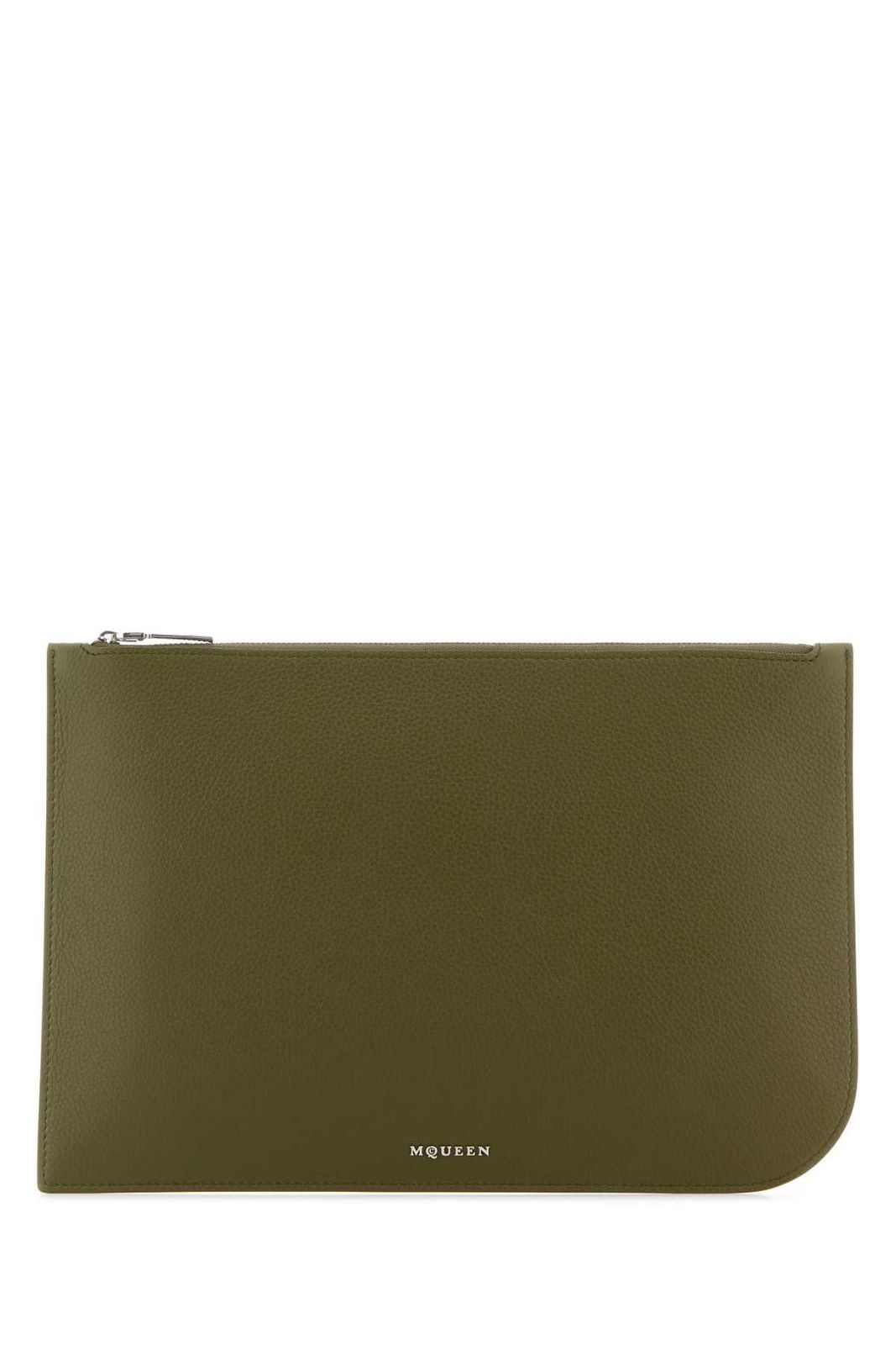 【新品・最安値】Alexander Mcqueen L sling zip pouch MILITARYSILVER 正規品 ボディバッグ・ウエストポーチ 57,000円