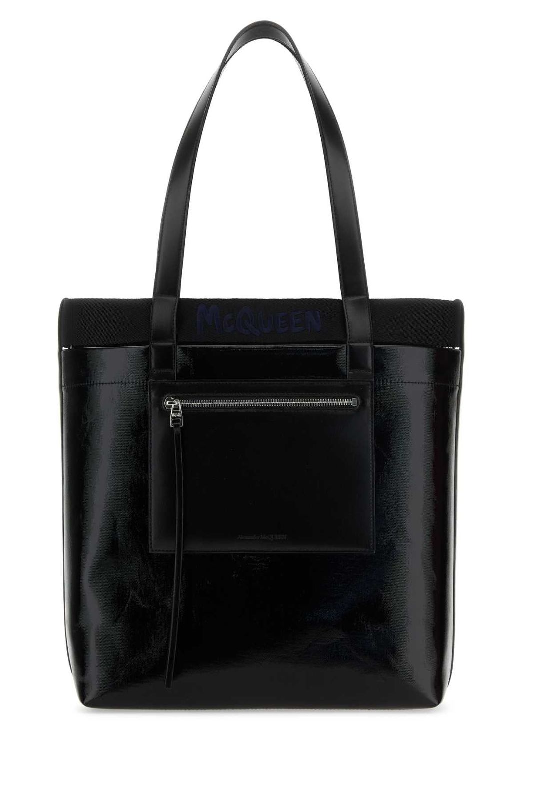 【新品・最安値】Alexander Mcqueen Ns mcqueen shopper BLACKBLUE 正規品 ハンドバッグ