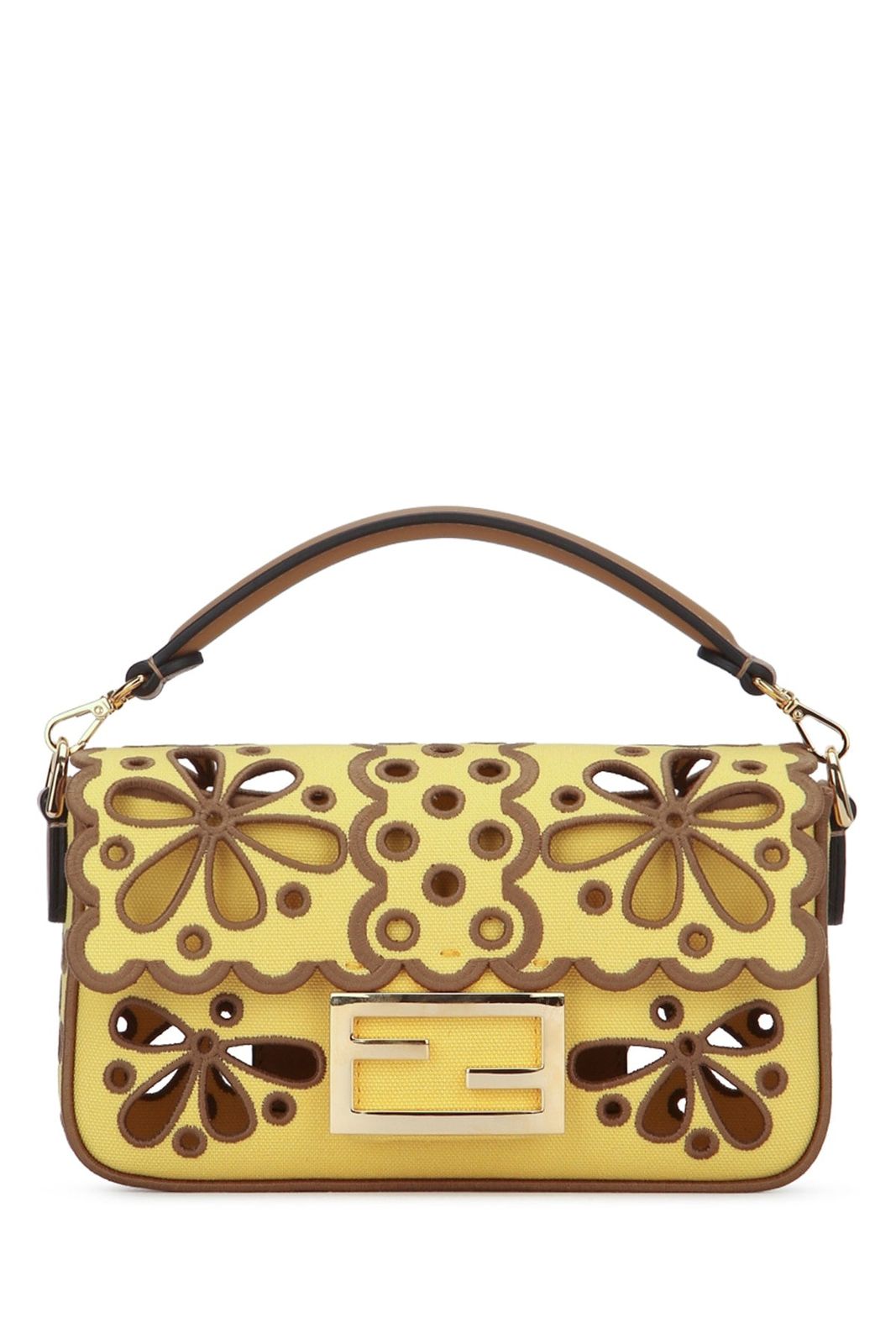 【新品・最安値】Fendi W.flap bag/baguette/woven GINESTRA+CAPPUC+OS 正規品 ハンドバッグ 137,400円