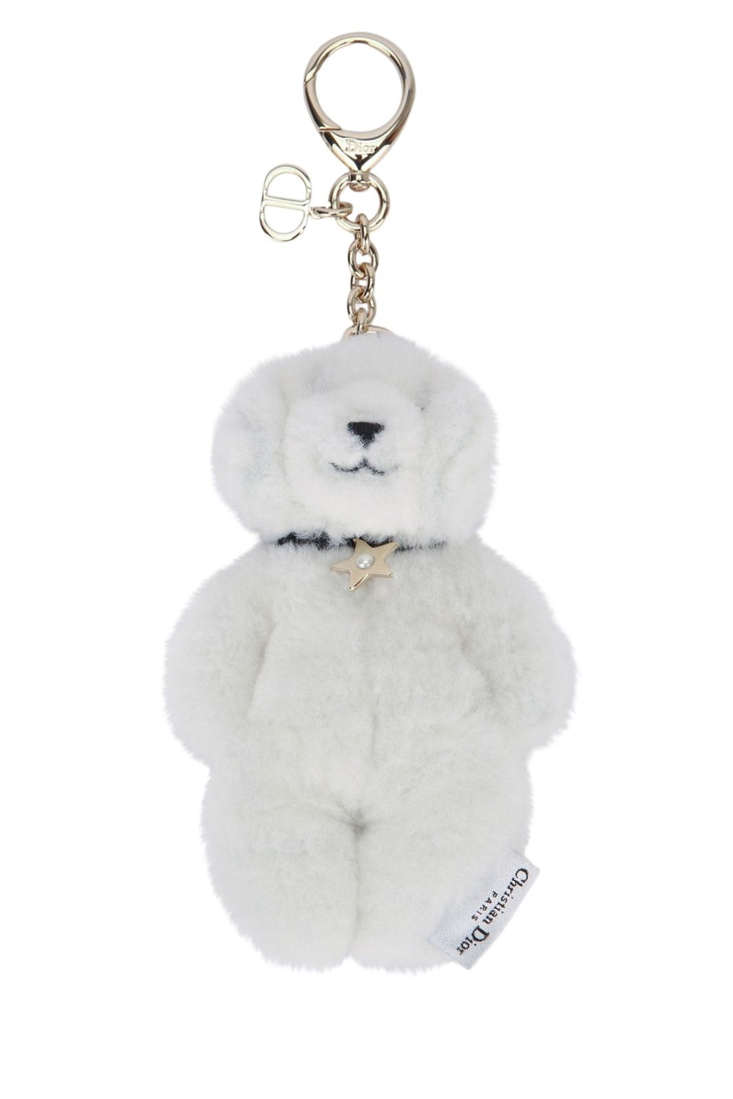 【新品・最安値】Christian Dior Bag charms GOLDWHITE 正規品 キーホルダー・キーリング