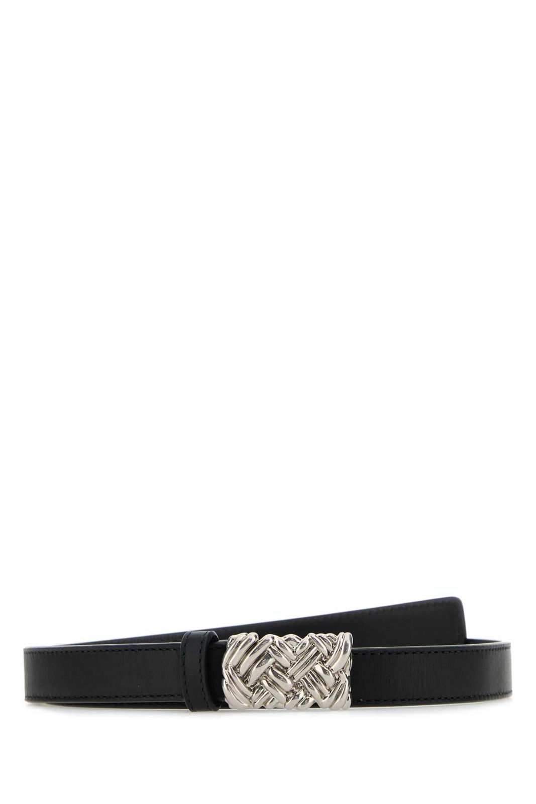 【新品・最安値】Bottega Veneta Belt intreccio buckle BLACKSILVER 正規品 ベルト