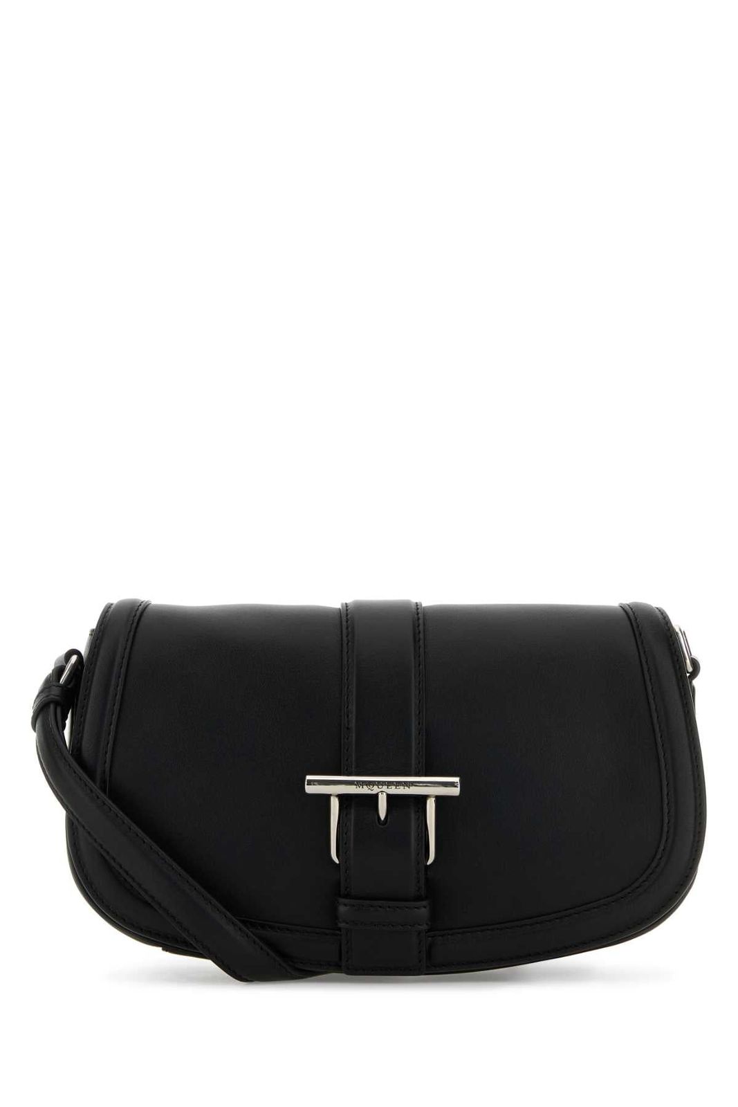 【新品・最安値】Alexander Mcqueen T-bar satchel BLACKSILVER 正規品 ショルダーバッグ