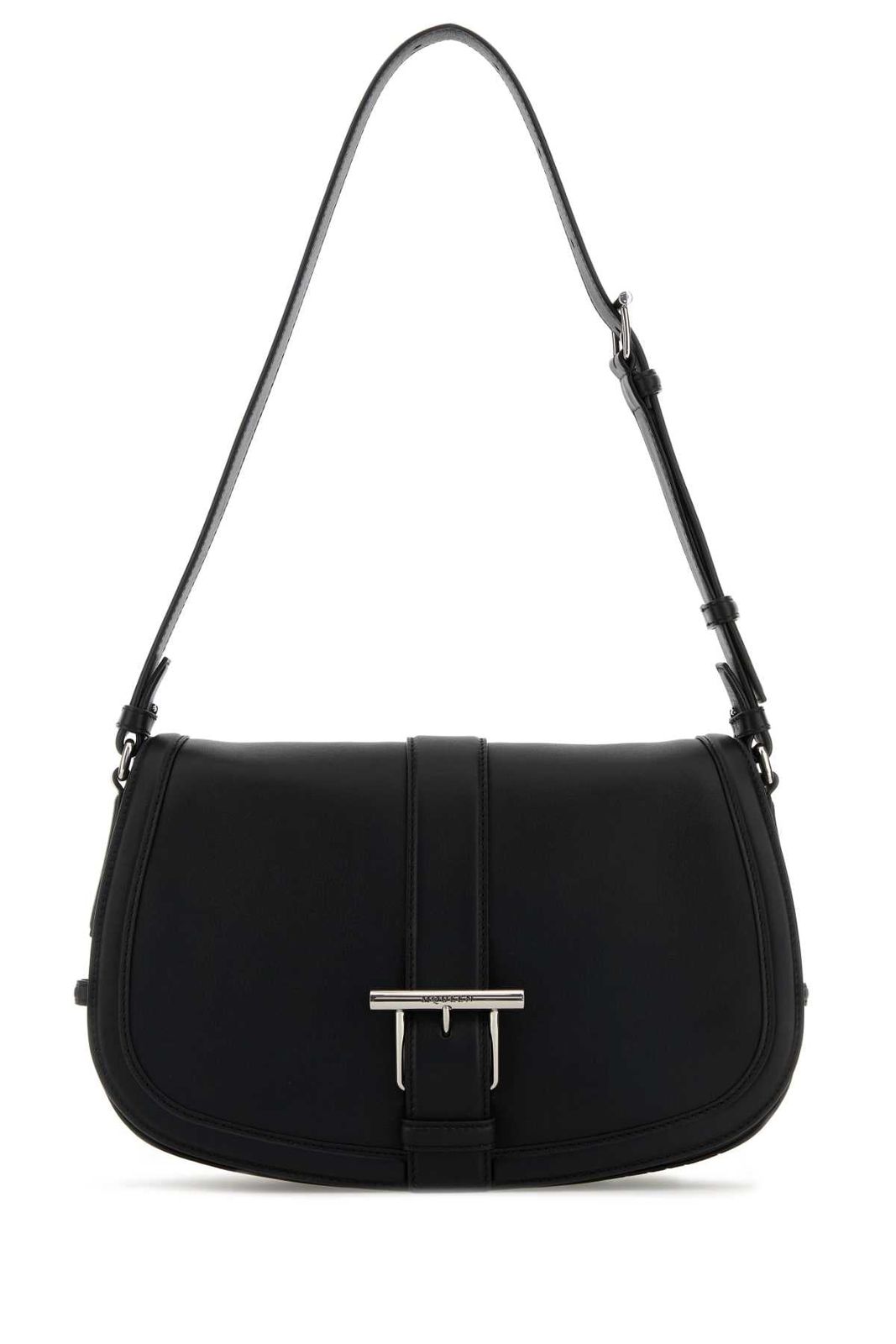 【新品・最安値】Alexander Mcqueen T-bar satchel large BLACKSILVER 正規品 ショルダーバッグ