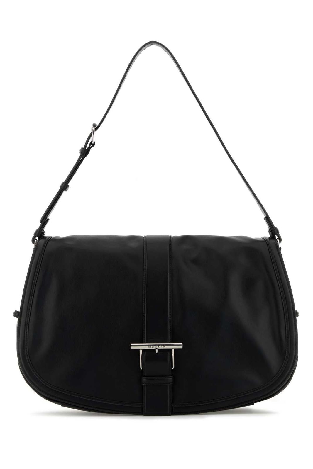 【新品・最安値】Alexander Mcqueen T-bar satchel maxi BLACKSILVER 正規品 ハンドバッグ