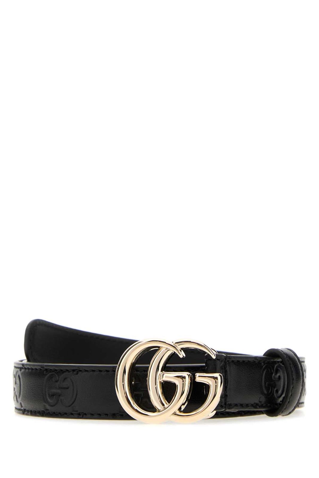 【新品・最安値】Gucci Woman belt w.20 gg marmont BLACKBLACKBLACK 正規品 ベルト 42,180円