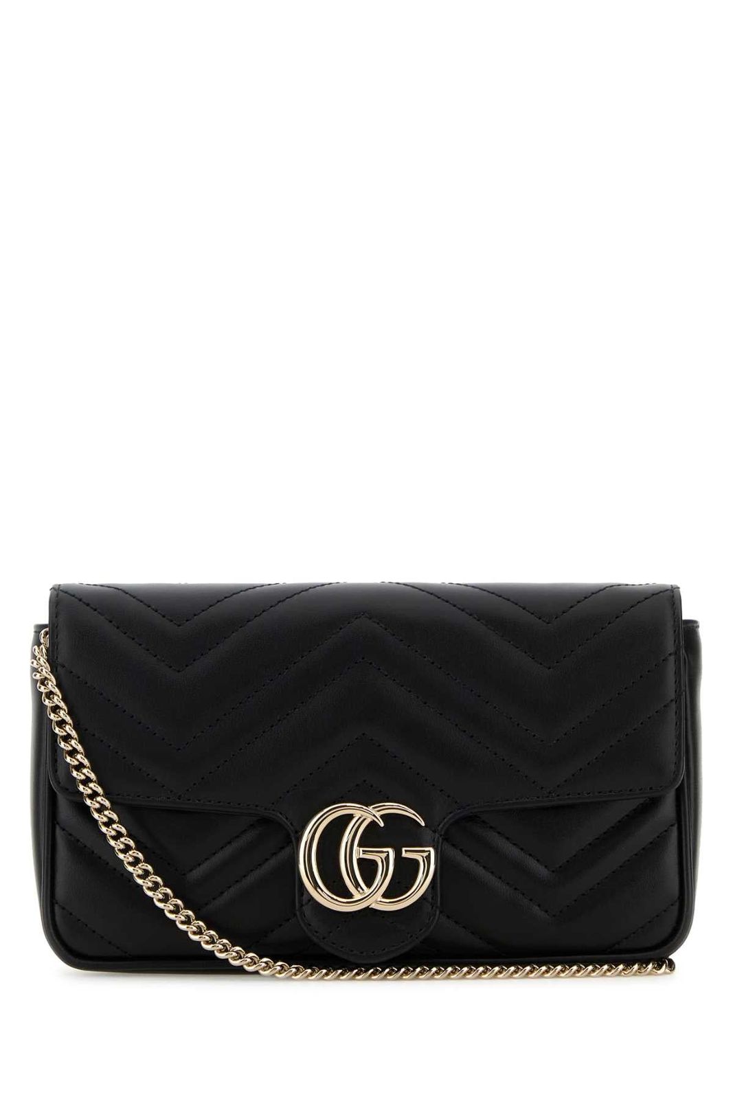 【新品・最安値】Gucci Woman mini bag with removable shoulder and removab BLKBLKMWHIMWHIT 正規品 ショルダーバッグ