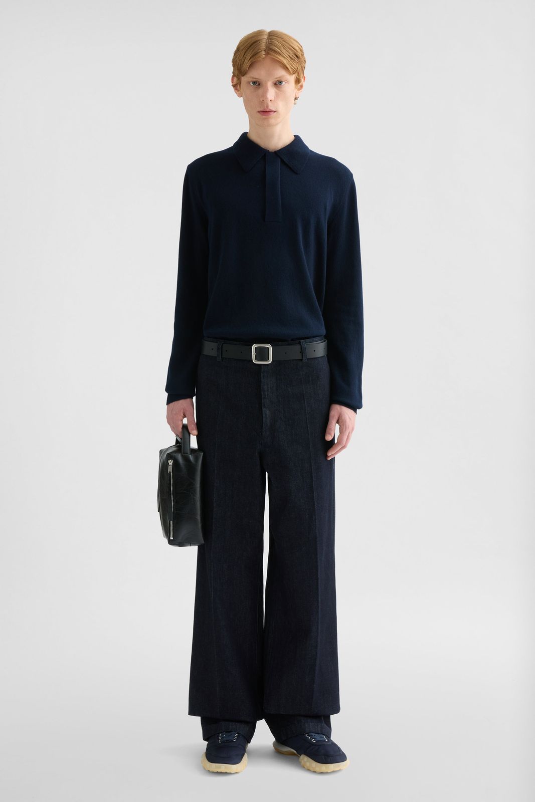 【新品・最安値】Jil Sander Ls polo shirt Black 正規品 その他