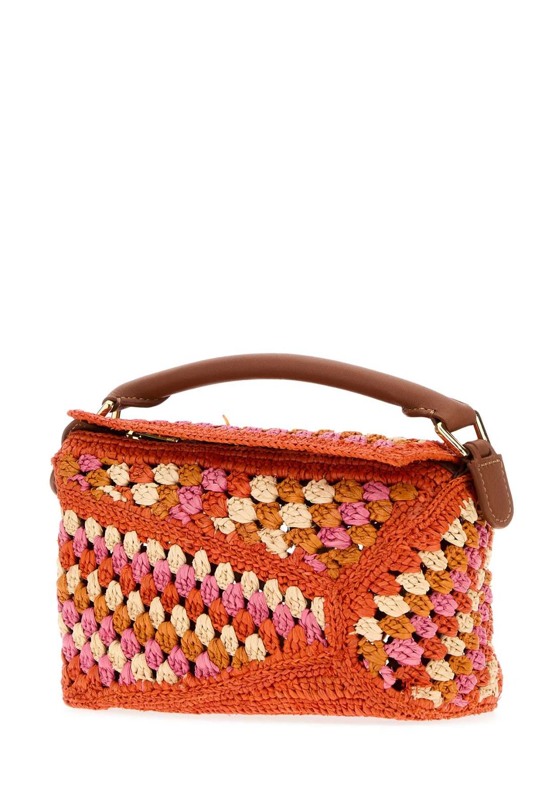 【新品・最安値】Loewe Paula's Ibiza Puzzle edge crochet mini b. BRIGHTORANGEPINK 正規品 ショルダーバッグ