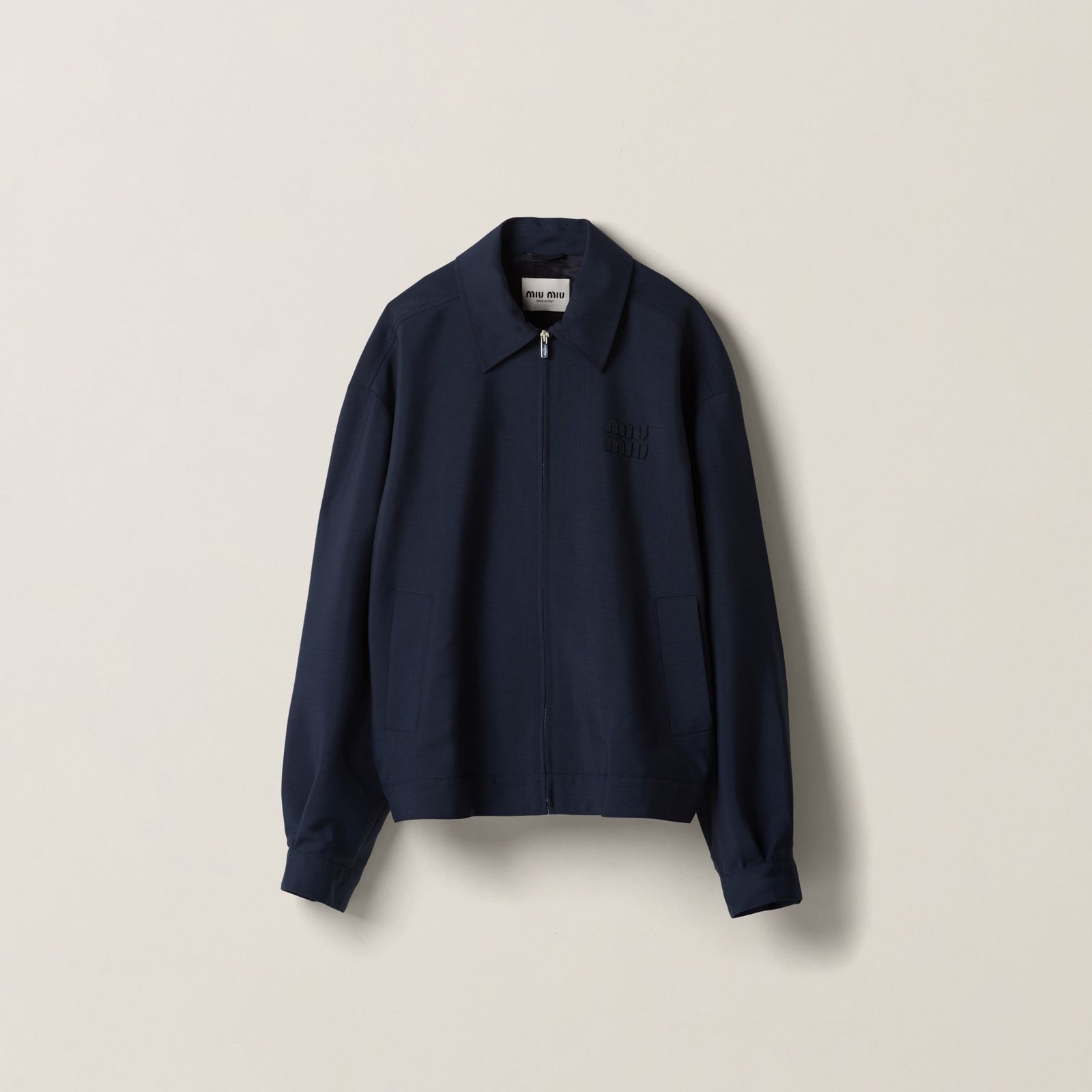 【新品・最安値】MIU MIU Miu Giubbotti NAVY 正規品 Gジャン・デニムジャケット・カバーオール