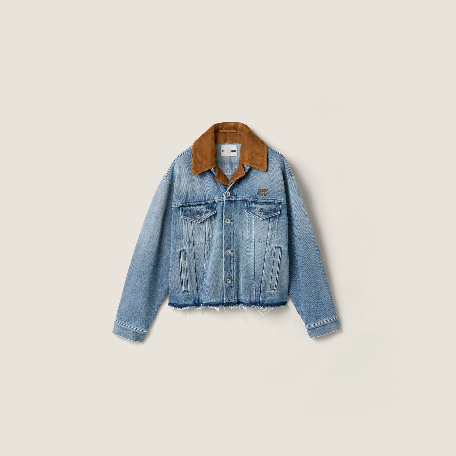 【新品・最安値】MIU MIU Miu Giubbotti AZZURRO 正規品 ダウンジャケット