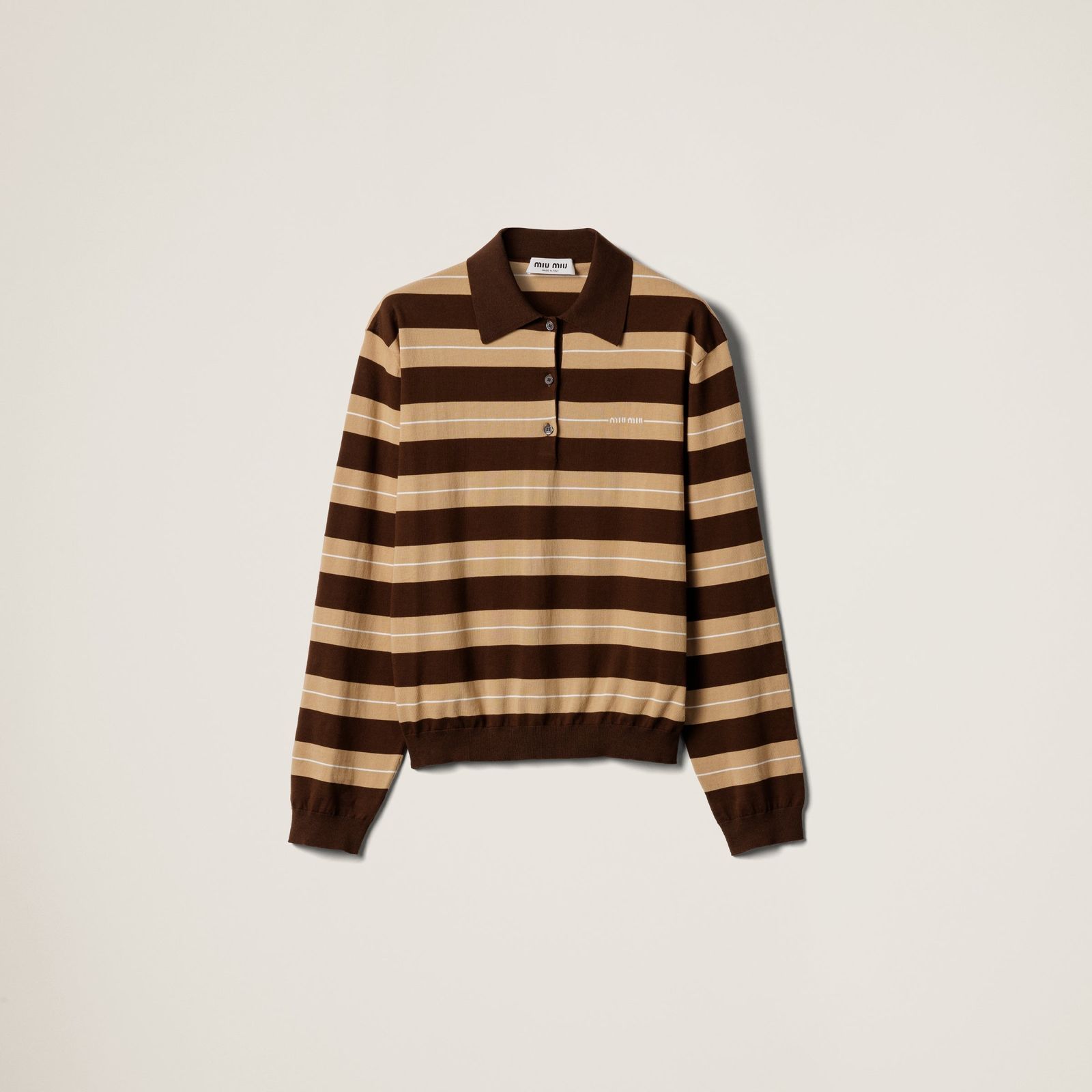 【新品・最安値】MIU MIU Miu Maglieria CACAOCARAMELLO 正規品 ノースリーブ 110,200円