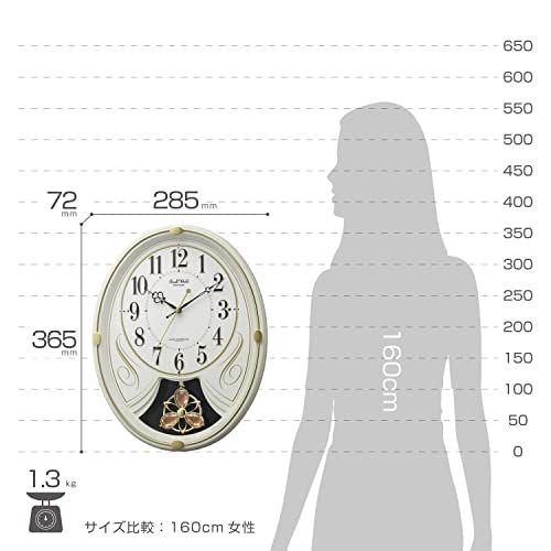 リズム(RHYTHM) 電波時計 掛け時計 6曲 メロディ 入り 「 スモールワールド リリィN 」4MN554RH10送料無料 41bf126e