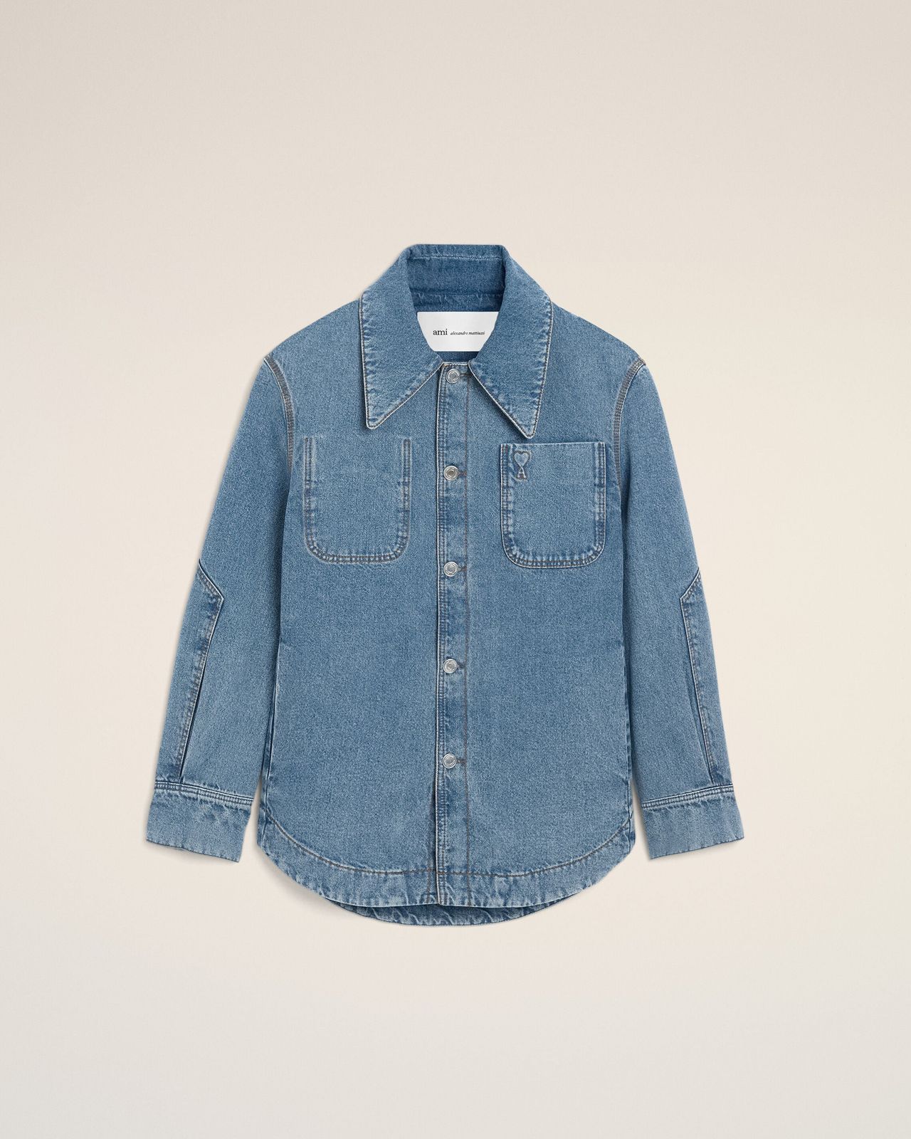【新品・最安値】Ami Embossed ami de coeur worker overshirt BLEUUSED 正規品 その他