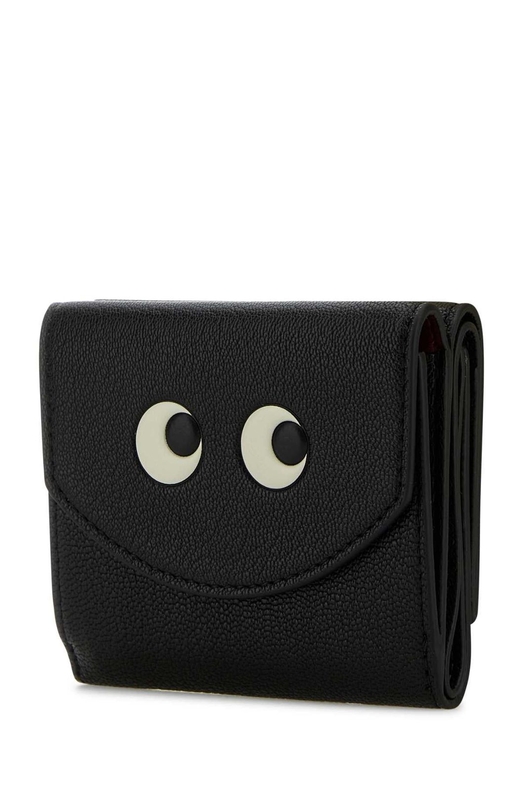 【新品・最安値】Anya Hindmarch Mini trifold eyes in capra BLACK 正規品 三つ折り財布