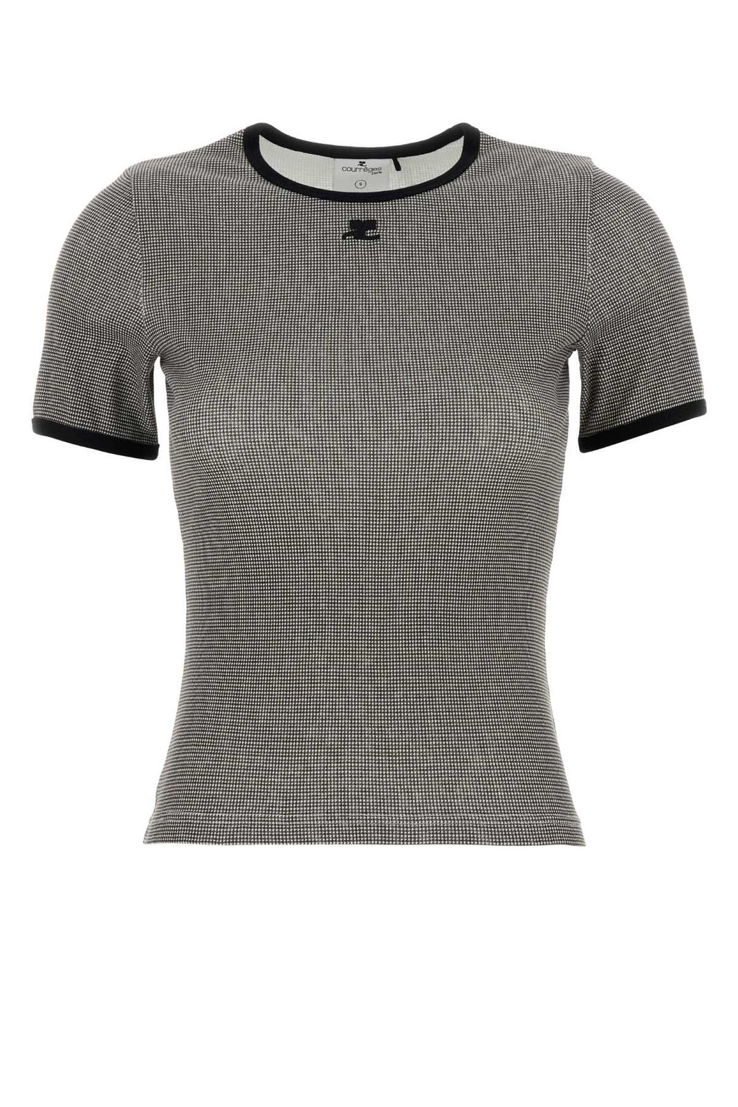 【新品・最安値】Courreges Houndstooth contrast HOUNDSTOOTHBLACK 正規品 半袖(Tシャツ)