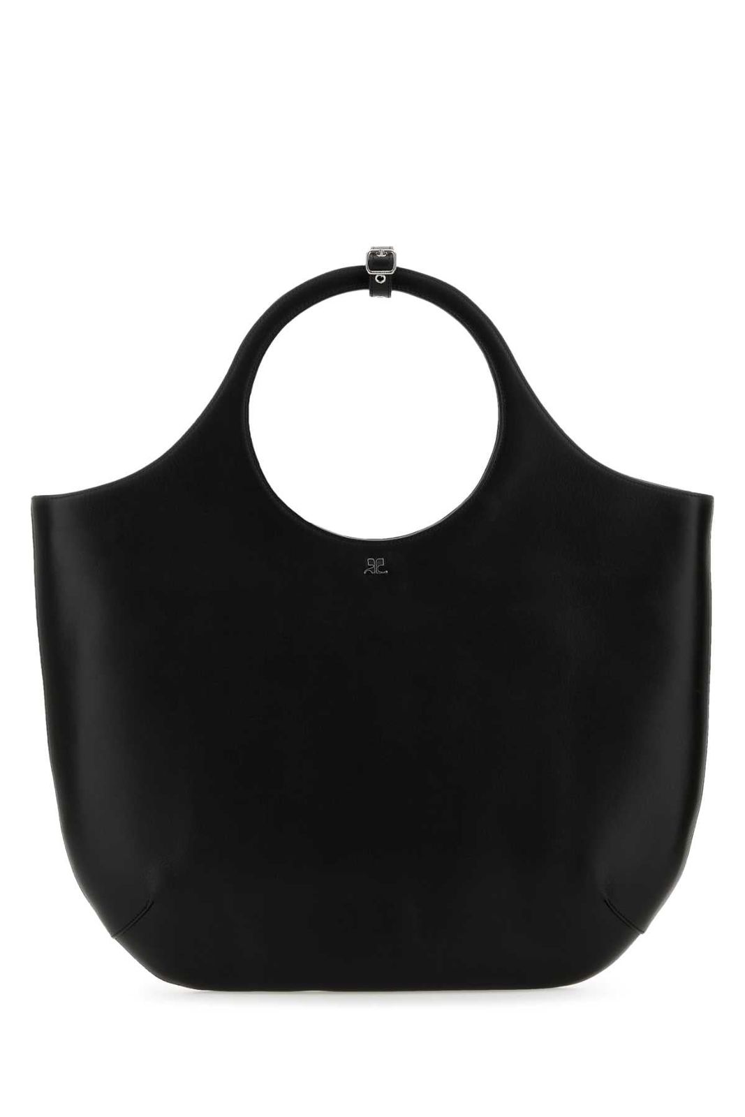 【新品・最安値】Courreges Large holy leather bag Black 正規品 ハンドバッグ 84,865円