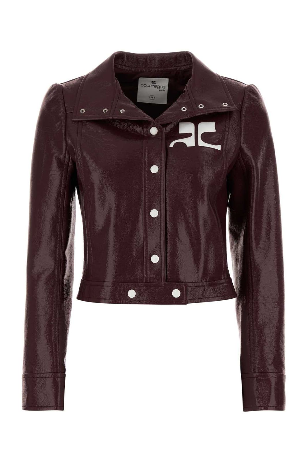 【新品・最安値】Courreges Reedition vinyl jacket BURGUNDY 正規品 Gジャン・デニムジャケット・カバーオール