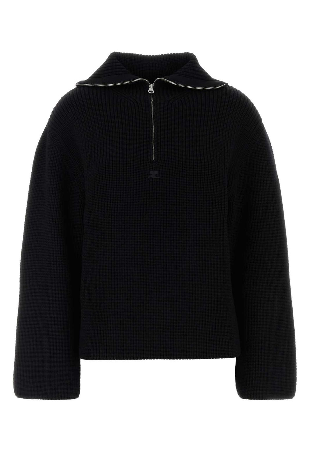 【新品・最安値】Courreges Ribbed wool trucker sweater Black 正規品 ノースリーブ