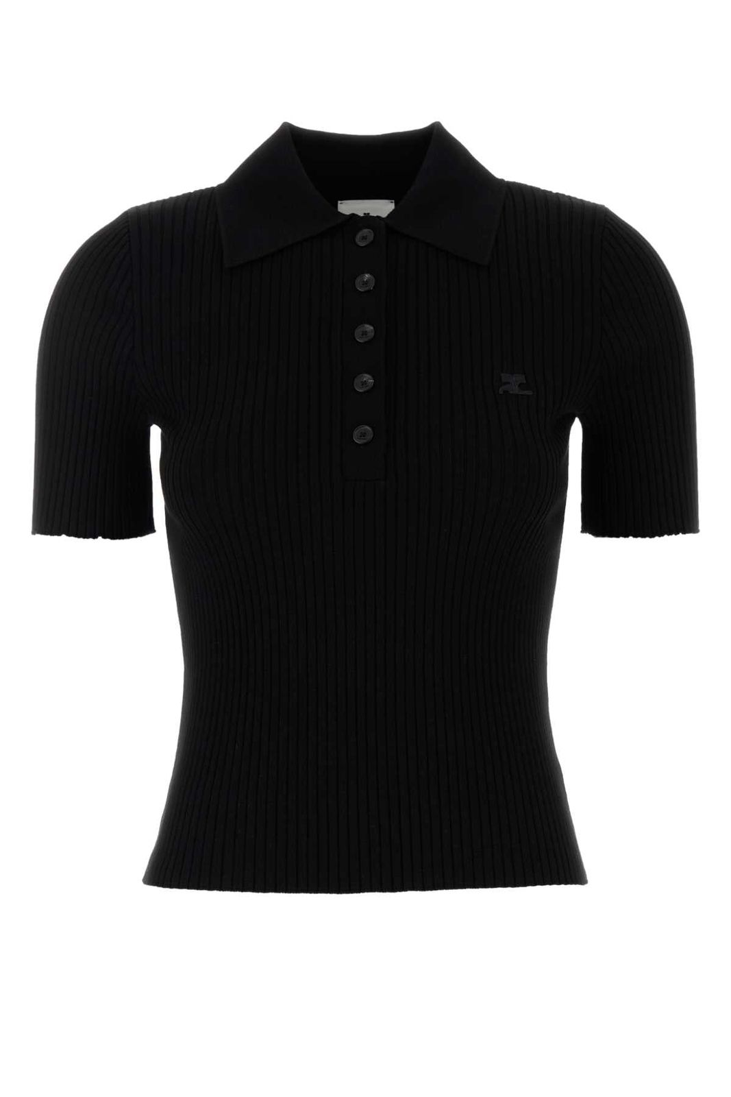 【新品・最安値】Courreges Signature rib knit polo Black 正規品 ノースリーブ