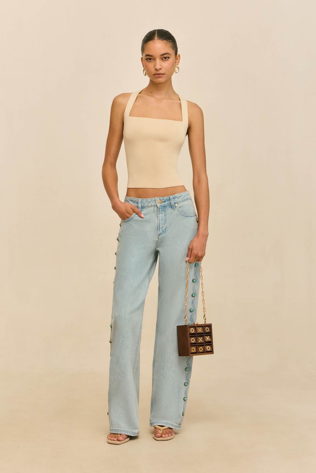 【新品・最安値】Cult Gaia Elphie pant VINTAGEWARM 正規品 スキニーデニム