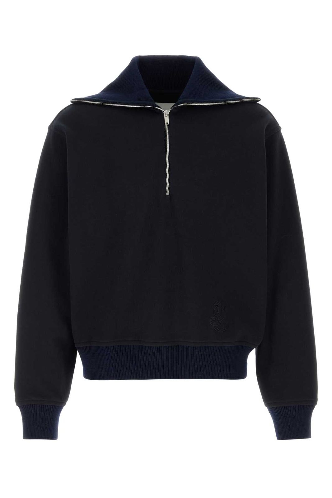 【新品・最安値】Jil Sander Sweatshirt w/polo opening emb NAVY 正規品 その他