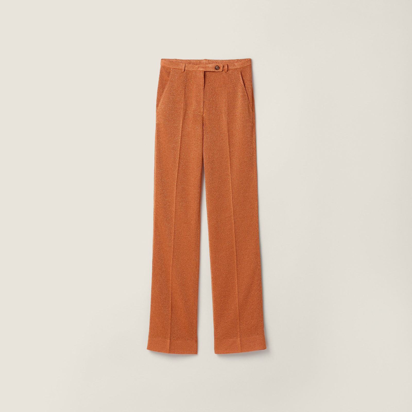 【新品・最安値】MIU MIU Miu Pantaloni lurex ARANCIO 正規品 その他
