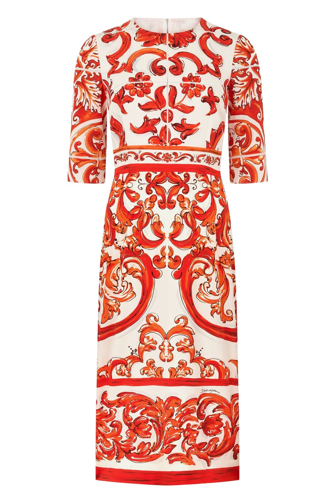 【新品・最安値】Dolce & Gabbana Midi dress in printed silk 正規品 その他
