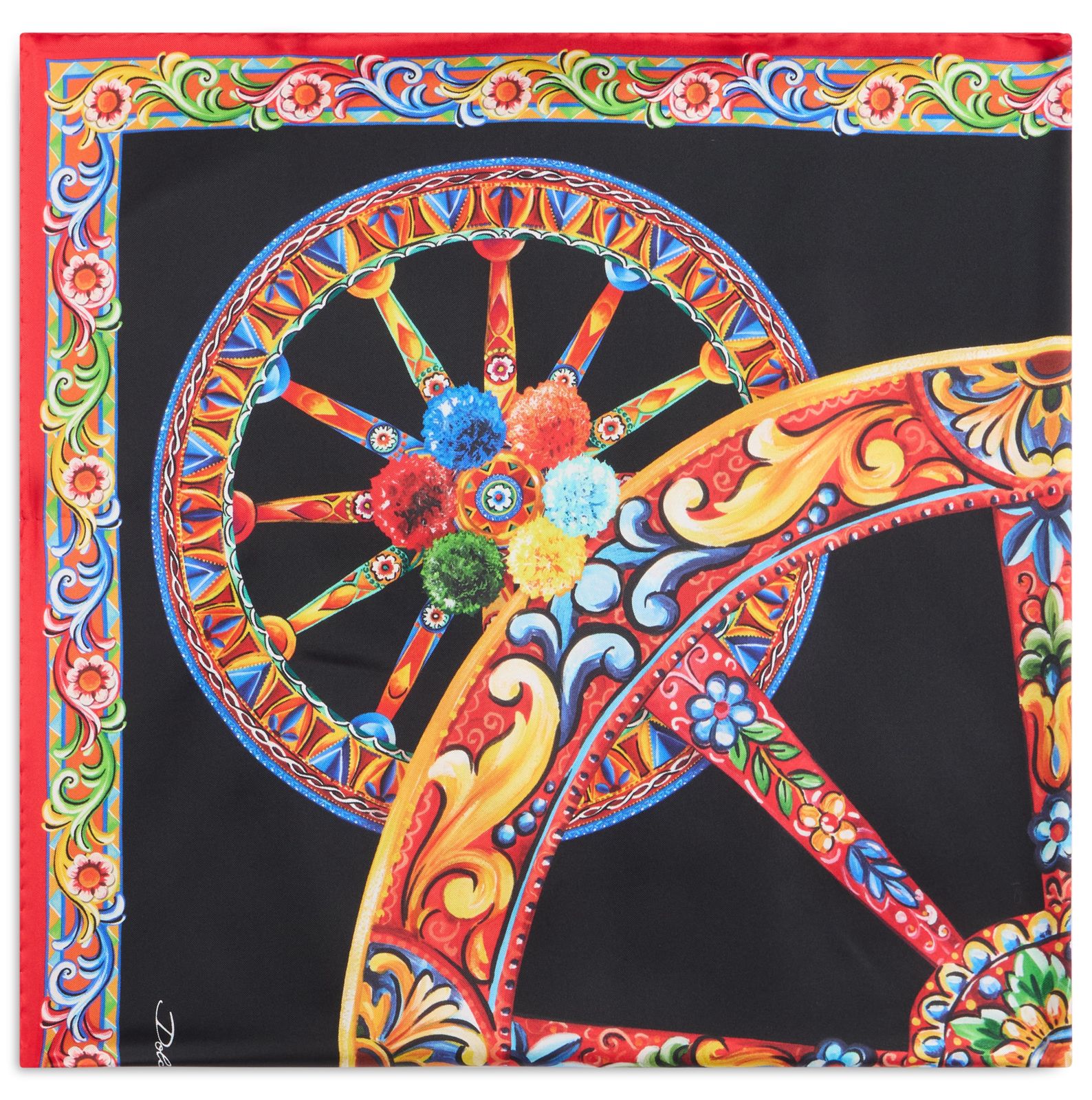 【新品・最安値】Dolce & Gabbana Scarf with colorful details 正規品 バンダナ・スカーフ