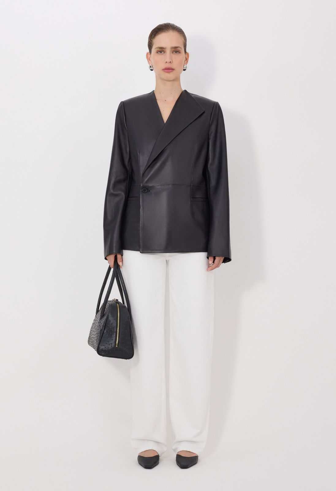 【新品・最安値】Loulou De Saison Paoli leather jacket BLACK 正規品 その他
