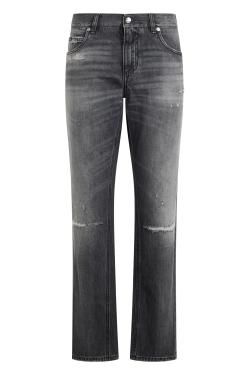 【新品・最安値】Dolce & Gabbana Straight Jeans in Faded Denim 正規品 スキニーデニム